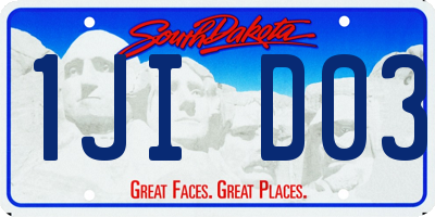 SD license plate 1JID03