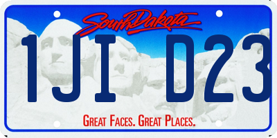 SD license plate 1JID23