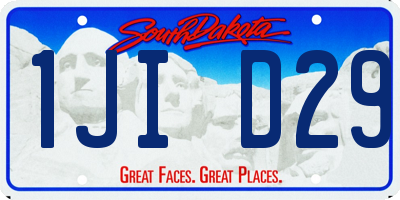 SD license plate 1JID29