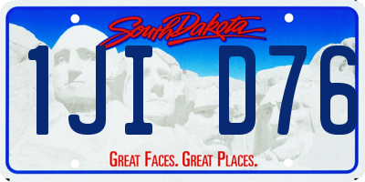 SD license plate 1JID76