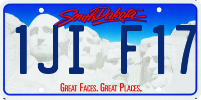 SD license plate 1JIF17