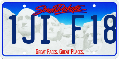 SD license plate 1JIF18
