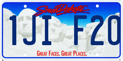 SD license plate 1JIF20
