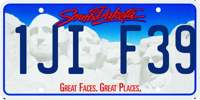 SD license plate 1JIF39