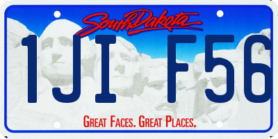 SD license plate 1JIF56