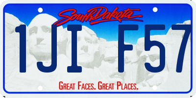SD license plate 1JIF57