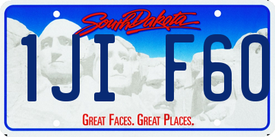 SD license plate 1JIF60
