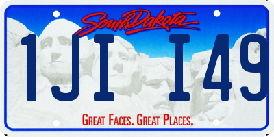 SD license plate 1JII49