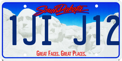 SD license plate 1JIJ12