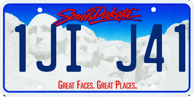 SD license plate 1JIJ41