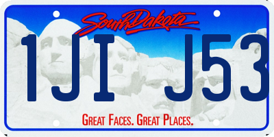 SD license plate 1JIJ53