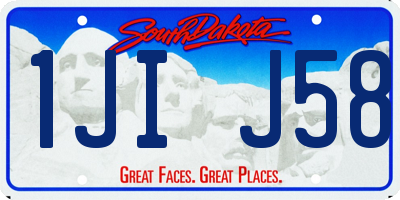 SD license plate 1JIJ58