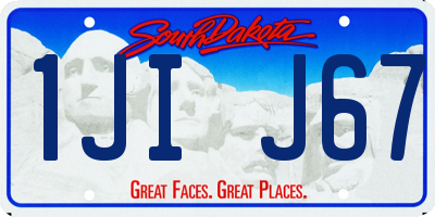 SD license plate 1JIJ67