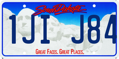 SD license plate 1JIJ84