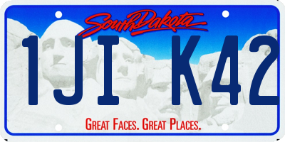 SD license plate 1JIK42