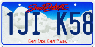 SD license plate 1JIK58