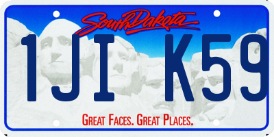 SD license plate 1JIK59