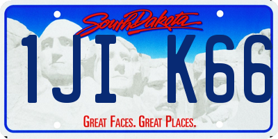 SD license plate 1JIK66