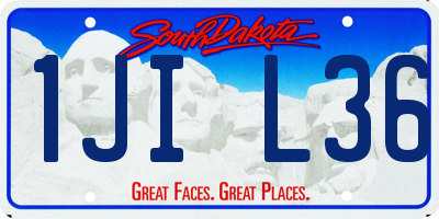 SD license plate 1JIL36