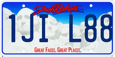 SD license plate 1JIL88