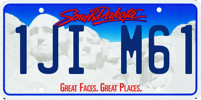 SD license plate 1JIM61