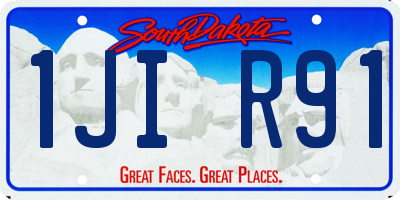 SD license plate 1JIR91