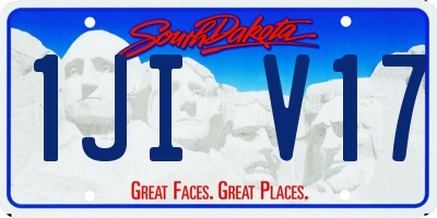 SD license plate 1JIV17