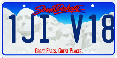 SD license plate 1JIV18