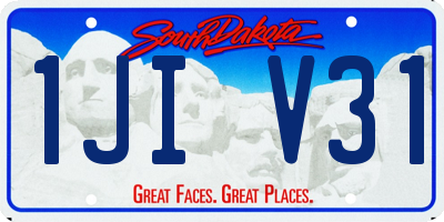 SD license plate 1JIV31