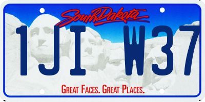 SD license plate 1JIW37