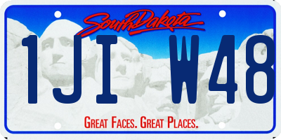SD license plate 1JIW48