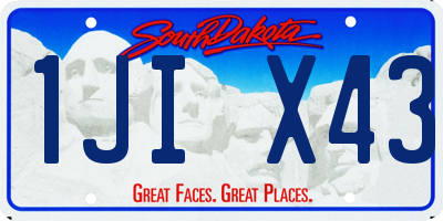 SD license plate 1JIX43