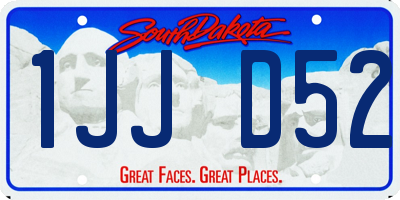 SD license plate 1JJD52