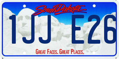 SD license plate 1JJE26