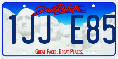 SD license plate 1JJE85