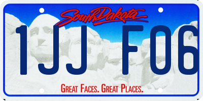 SD license plate 1JJF06