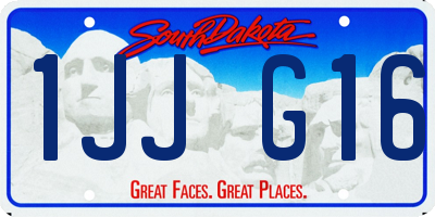 SD license plate 1JJG16