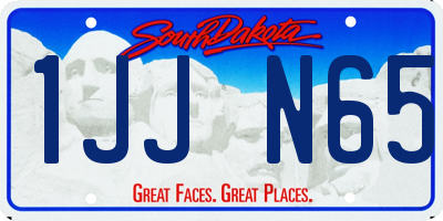 SD license plate 1JJN65