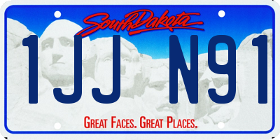 SD license plate 1JJN91