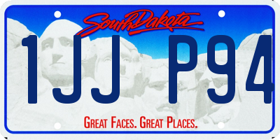 SD license plate 1JJP94