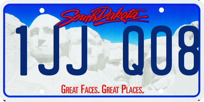 SD license plate 1JJQ08