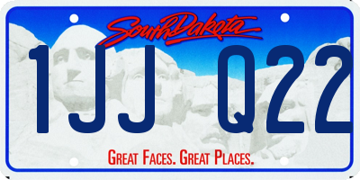 SD license plate 1JJQ22