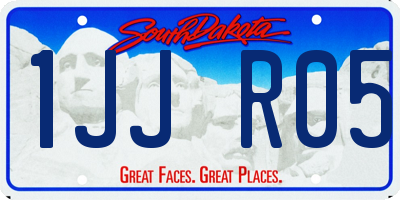 SD license plate 1JJR05