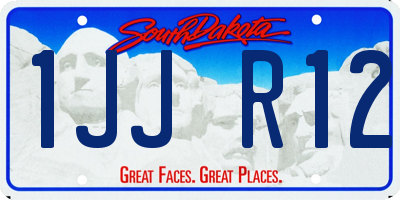 SD license plate 1JJR12