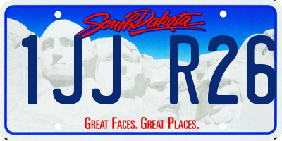 SD license plate 1JJR26