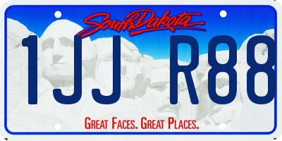 SD license plate 1JJR88