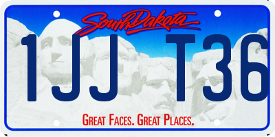 SD license plate 1JJT36