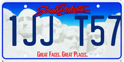 SD license plate 1JJT57
