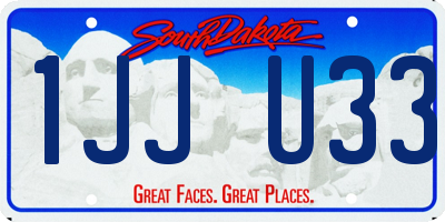 SD license plate 1JJU33