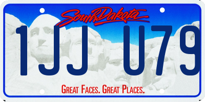 SD license plate 1JJU79